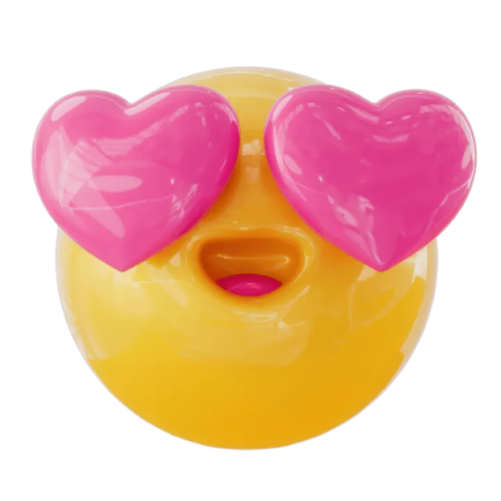3D Emoji with Love eyes